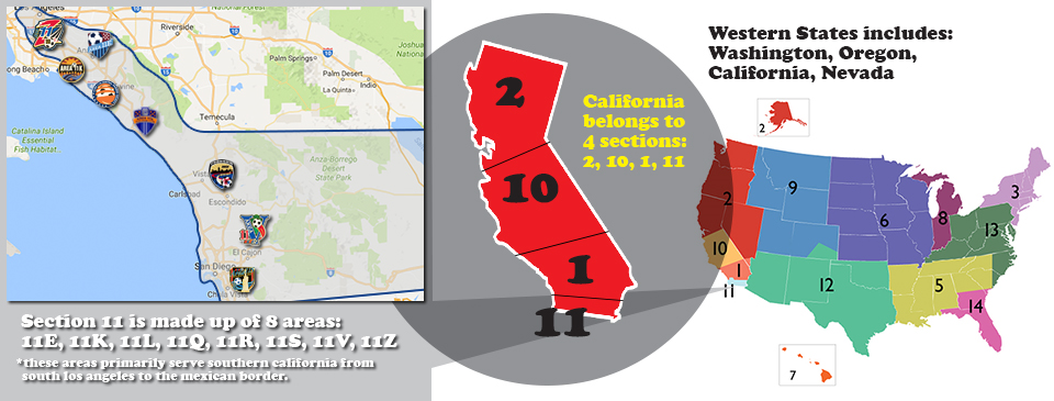AYSO State/Section/Area Map