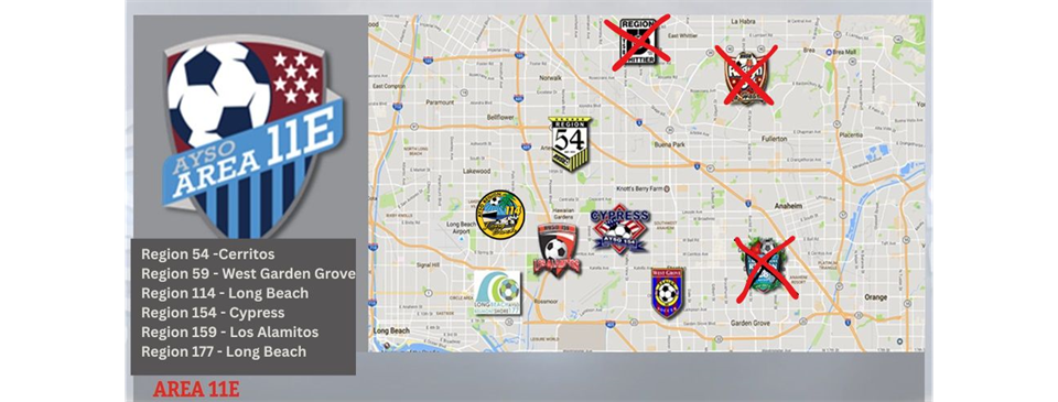 Area 11E Map with Regions