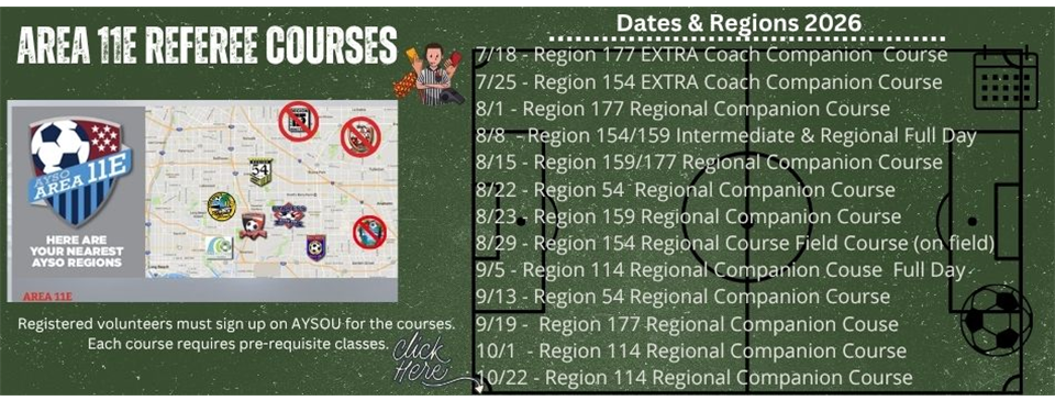 2026 Area Referee Courses